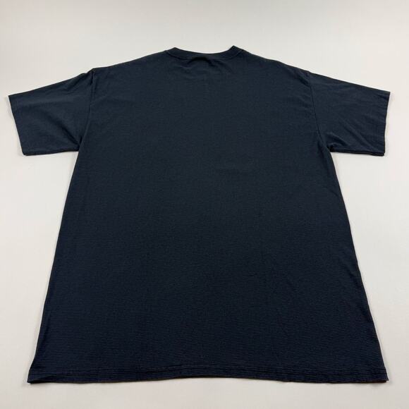 Vintage Michigan Mackinac Bridge Lake Sailboat Gold Embossed Striped Shirt XL - Picture 5 of 7